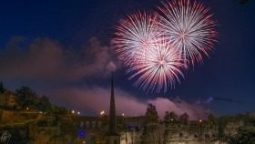 Fireworks over Luxembourg City