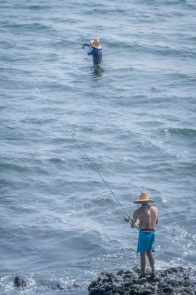Fischer im Meer
