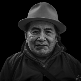 Portrait von einem Strassenverkäufer
