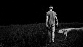 Mann mit Hund - Man with dog