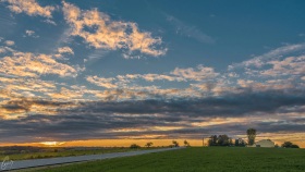 Sonnenuntergang bei Canach in Luxembourg